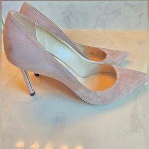 Jimmy Choo Womens Pink And Cream Courts 37
